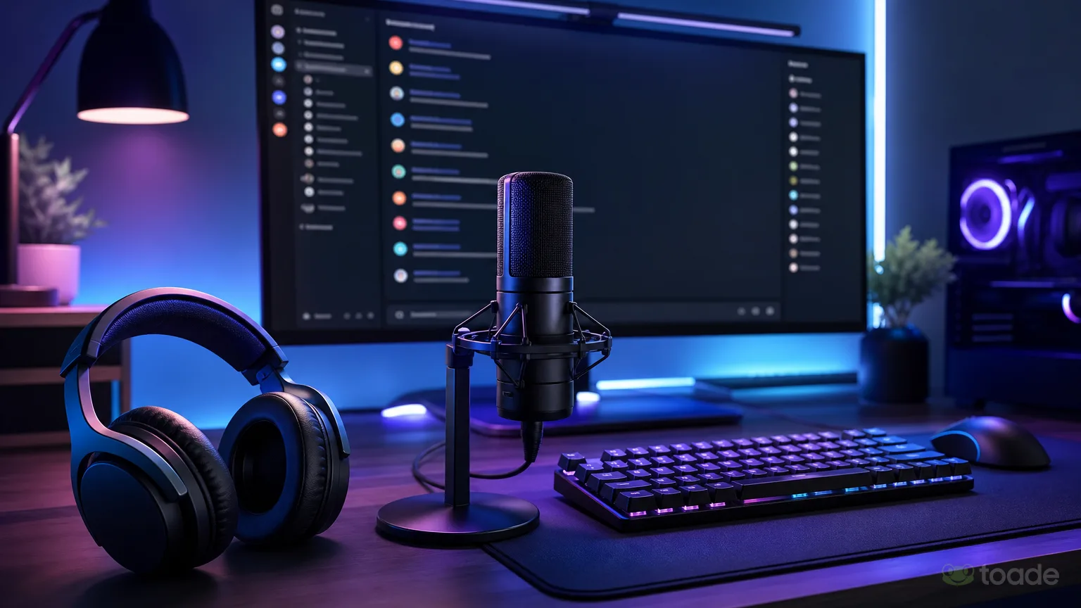 Discord ses giriş modlarını gösteren oyuncu masası görseli