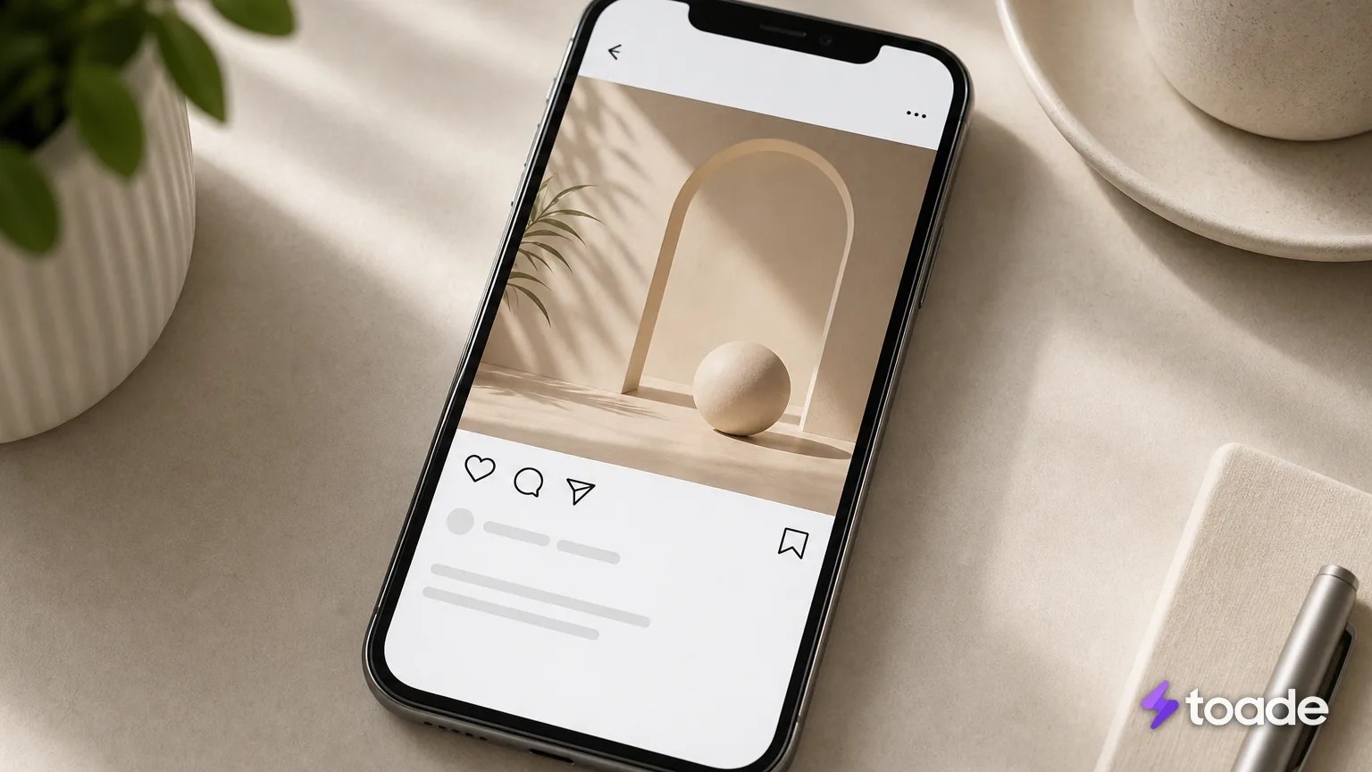 Instagram gönderisindeki temel etkileşim simgeleri