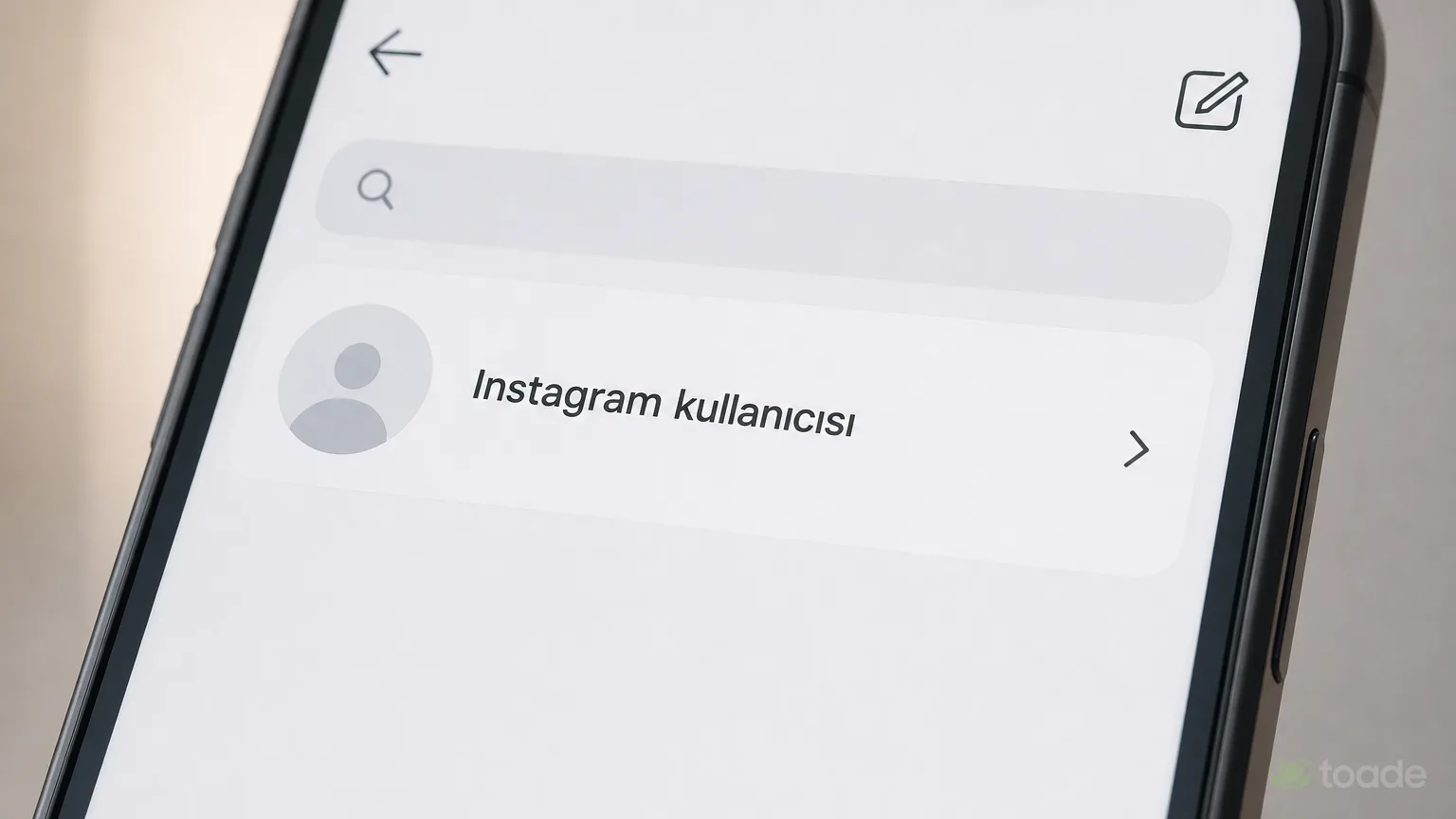 Mesajlarda Instagram kullanıcısı yazan boş profil