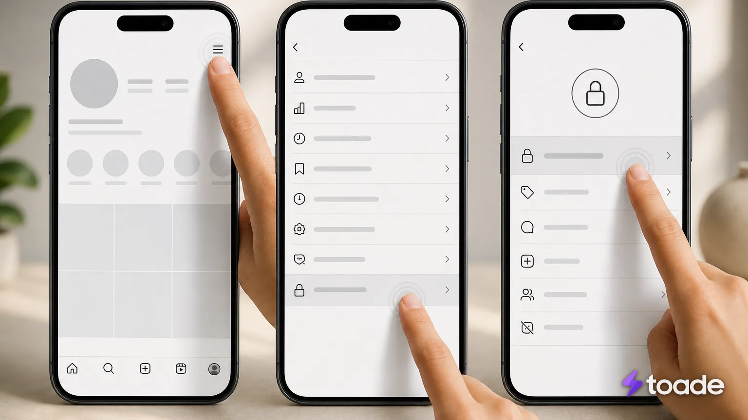 Instagram hesap gizliliği ayarlarına geçiş
