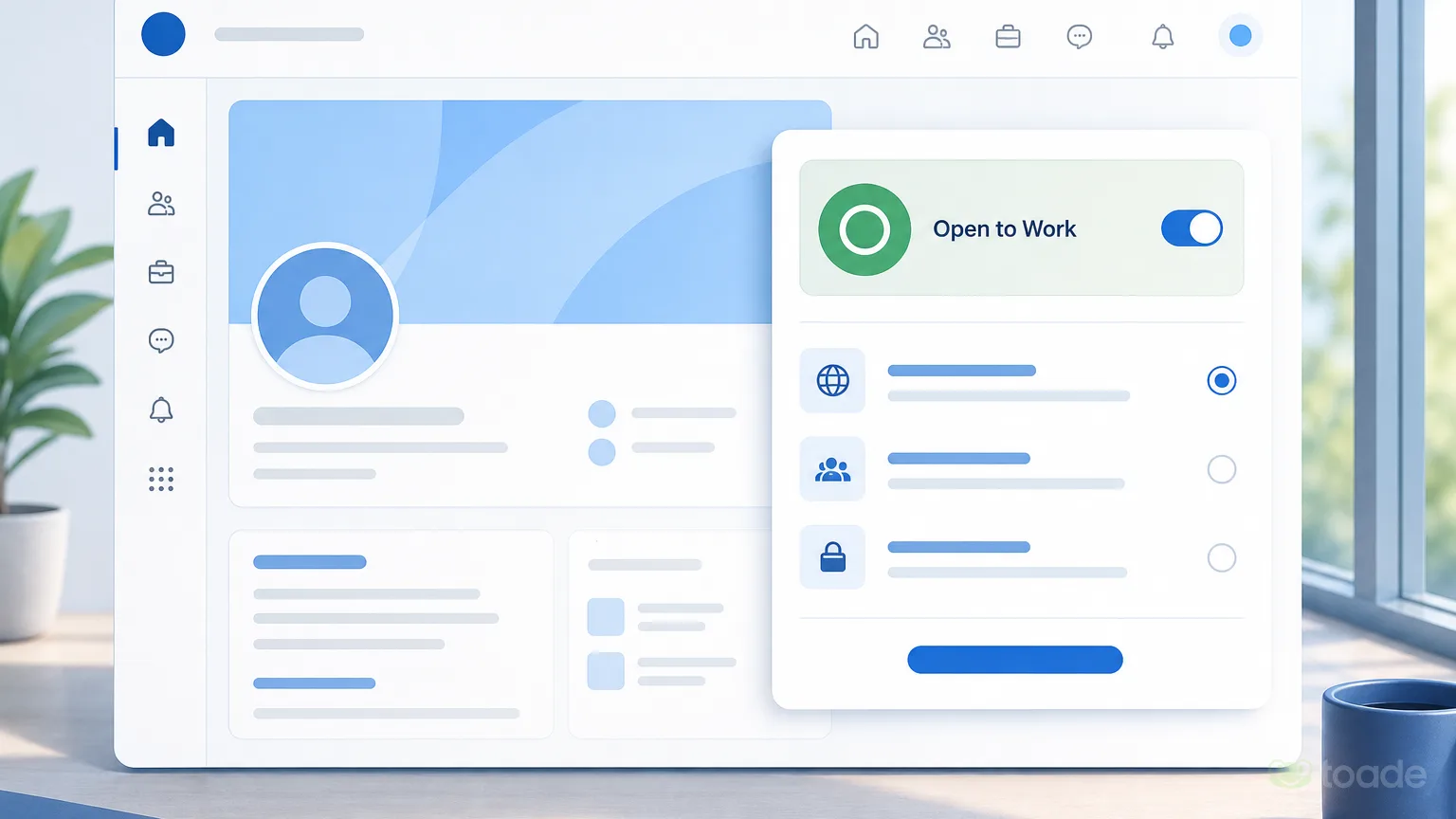 LinkedIn Open to Work g&ouml;r&uuml;n&uuml;rl&uuml;k ve gizlilik se&ccedil;enekleri