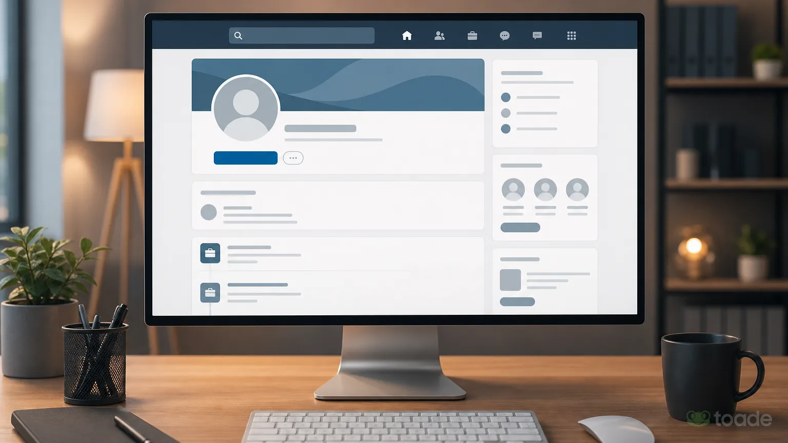 LinkedIn profil ve arama çubuğu