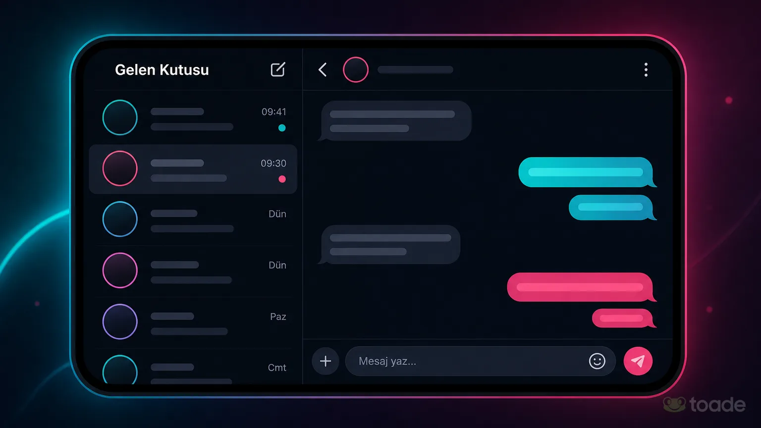 TikTok gelen kutusunda mesaj g&ouml;nderme alanı