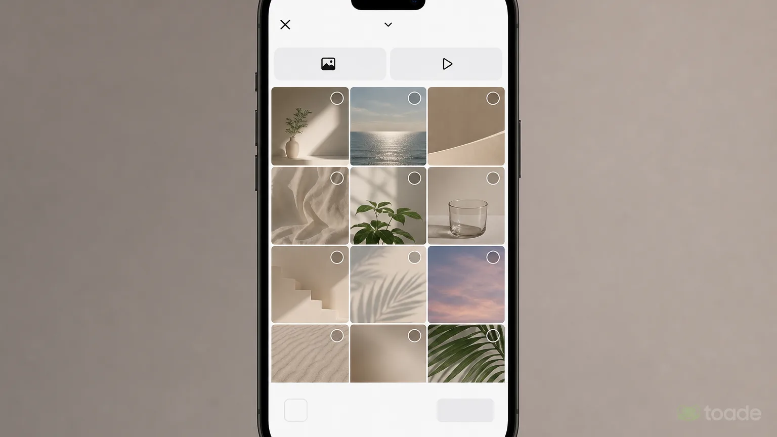 TikTok fotoğraf yükleme ekranı