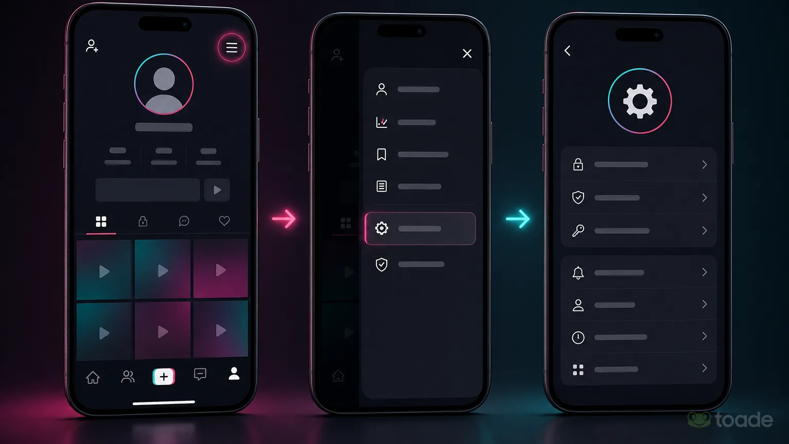 TikTok hesap ayarlarından kalıcı silme men&uuml;s&uuml;ne ge&ccedil;iş