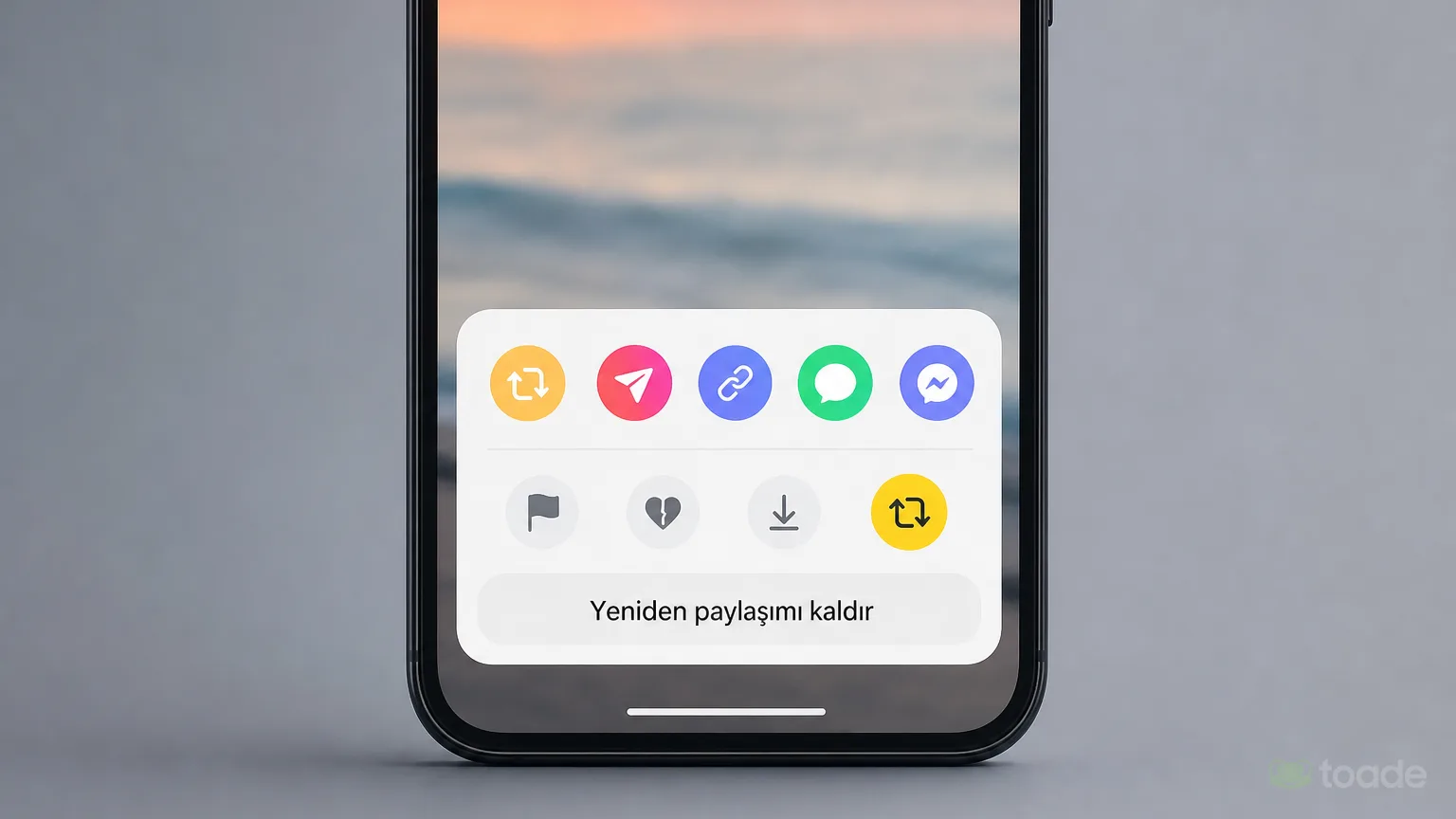 TikTok Repost kaldır seçeneğinin konumu