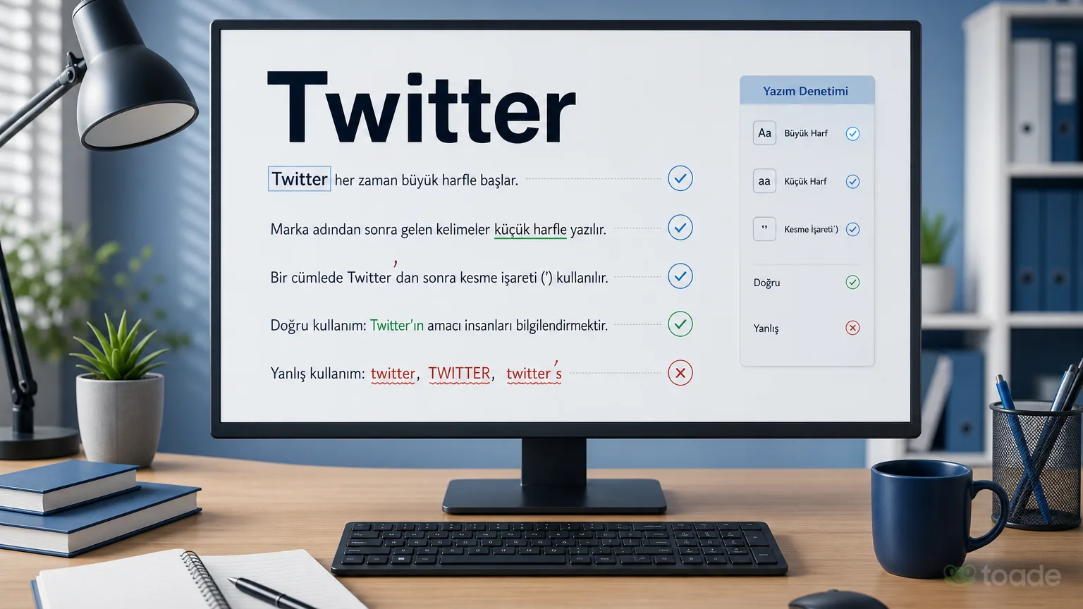 Twitter adının doğru büyük harfle yazımı