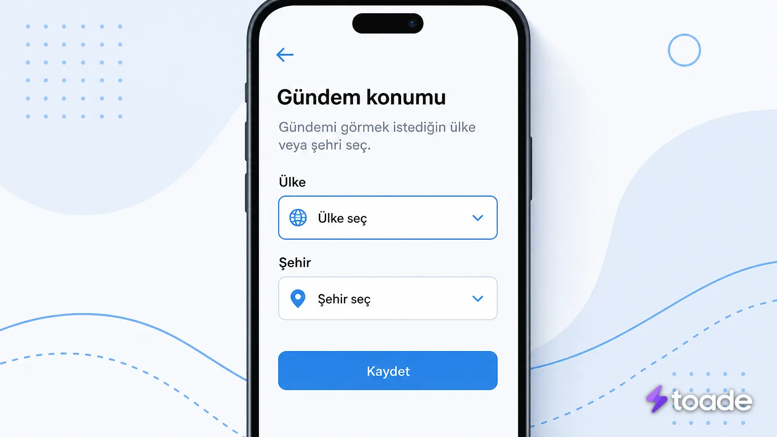 X gündem konumu seçim ekranı