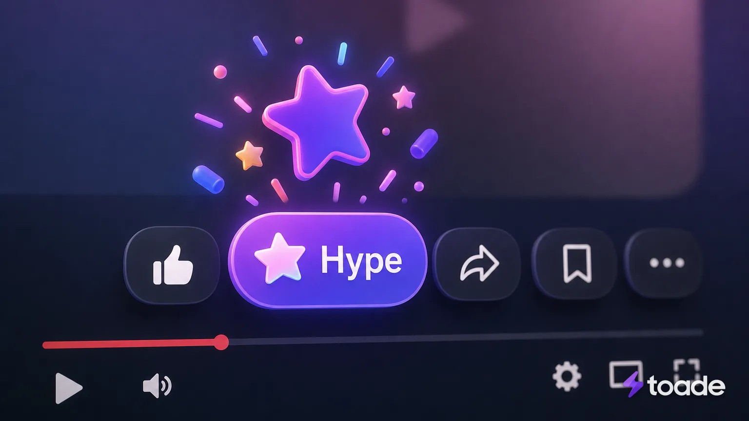 YouTube videosundaki Hype düğmesi